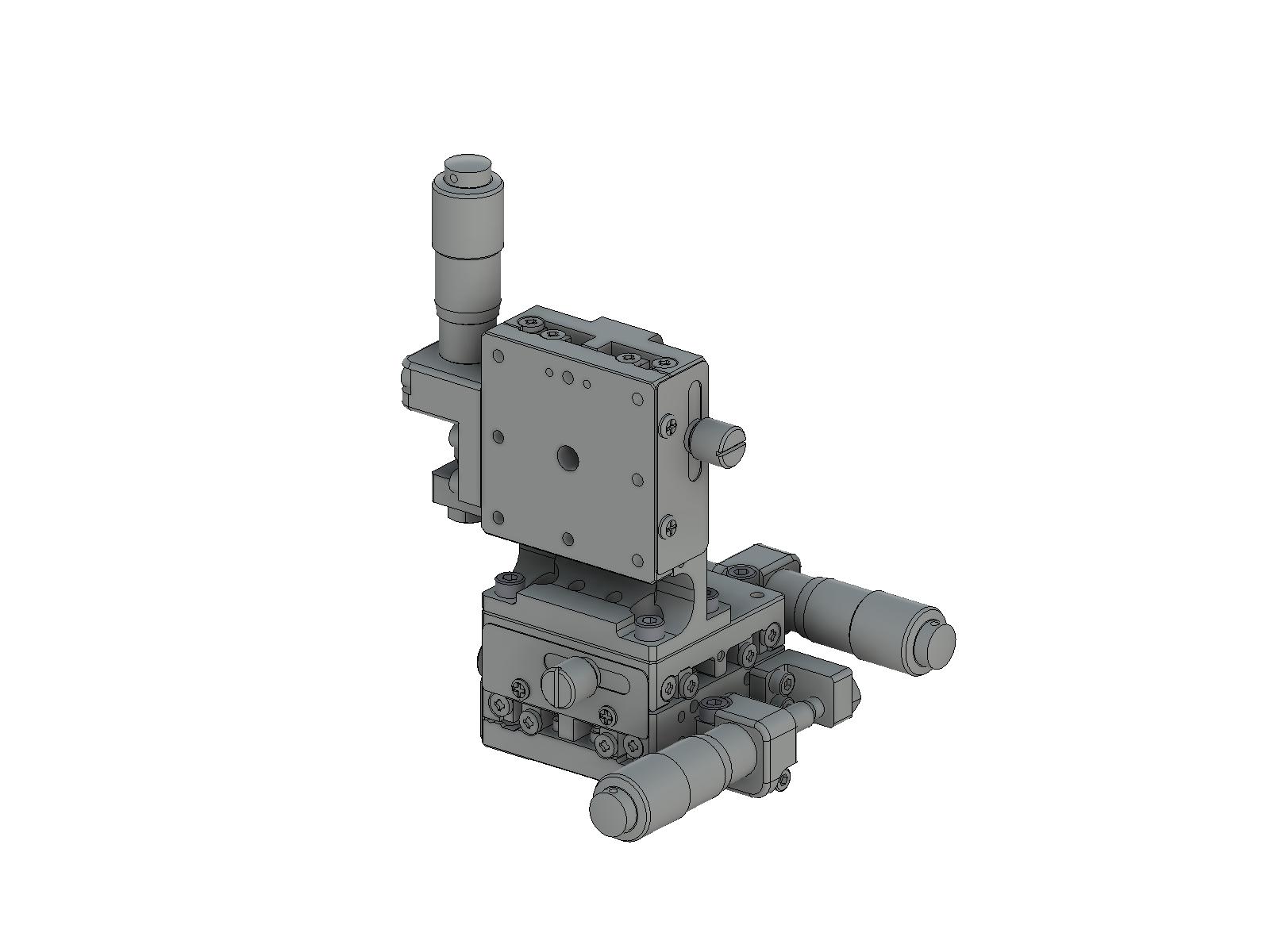 Łożysko EXC 40X40mm, stalowe, stolik XYZ, (platforma pionowa) mikrometr boczny, +/-6.5mm, gwint 6-32, prawoskrętny — zdjęcie produktu, nr katalogowy TSD-405SRLUU