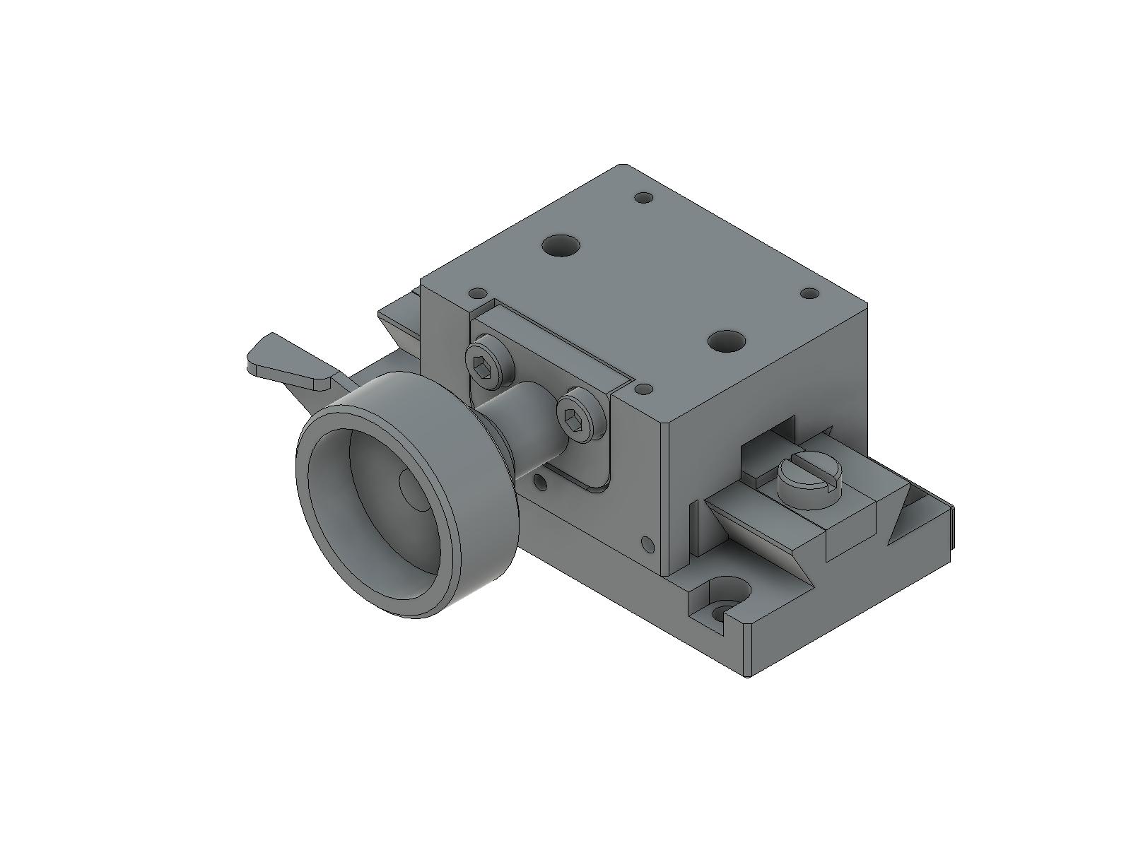Prowadnica jaskółczy ogon 25X50mm, mosiężne, stolik osi X, napęd zębatkowy, +/-10mm, gwinty M3 — zdjęcie produktu, nr katalogowy TAR-25501