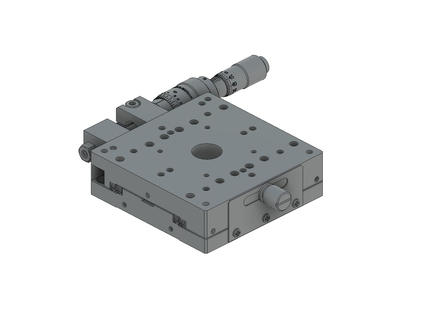 Łożysko krzyżowo-rolkowe 80X80mm, aluminiowe, stolik osi X, boczny mikrometr różnicowy, +/-7.5mm, gwinty M4, prawoskrętne — zdjęcie produktu, nr katalogowy TAM-801SRDM