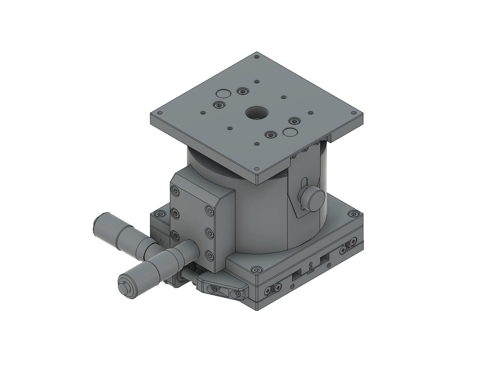Łożysko EXC 100X100mm, stalowe, stolik osi XZ, mikrometr boczny, +/-12.5mm, gwinty M4, prawoskrętny — zdjęcie produktu, nr katalogowy TSD-1004SR