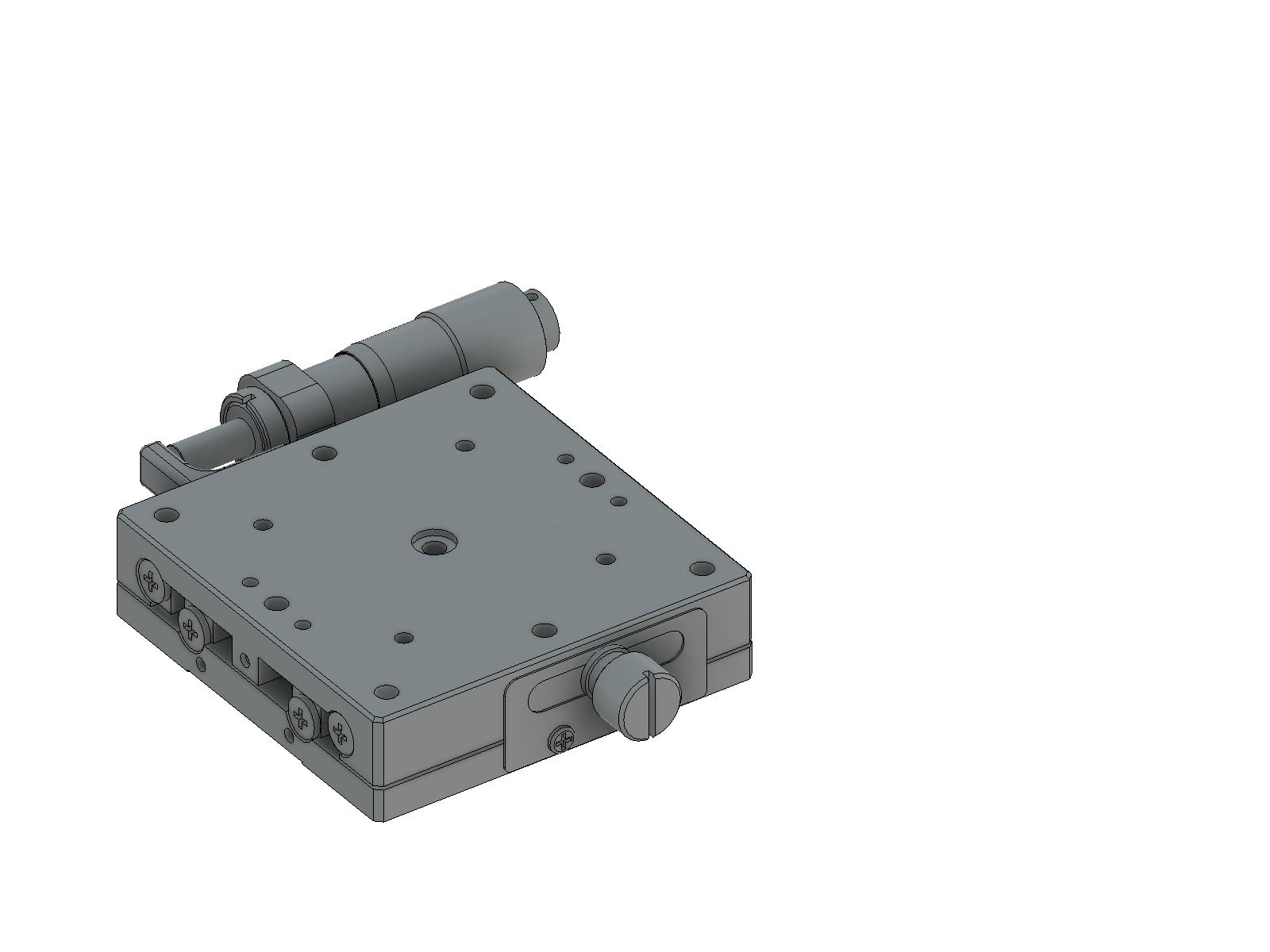 Łożysko EXC 60X60mm, ze stali nierdzewnej, stolik osi X, mikrometr boczny, +/-6.5mm, gwinty M4, prawoskrętne — zdjęcie produktu, nr katalogowy TSDH-601SR-B