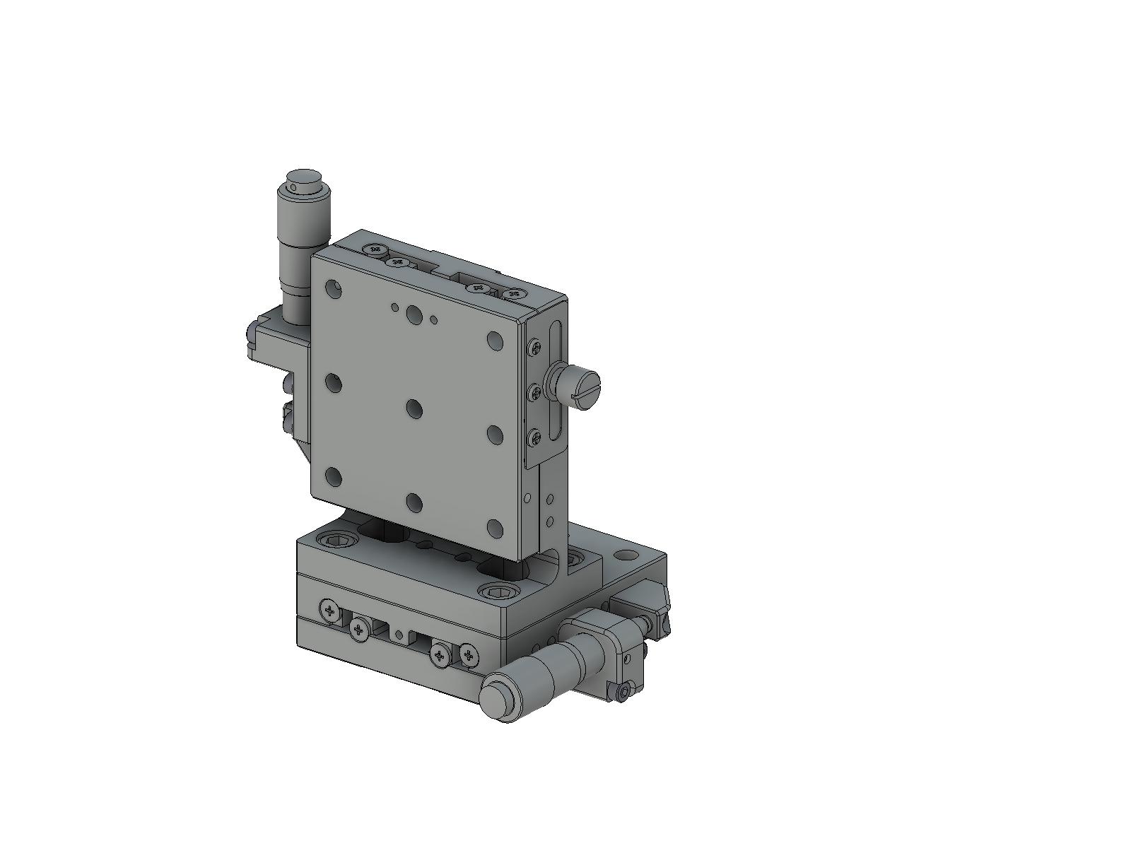 Łożysko EXC 65X65mm, stalowe, stolik osi XZ, (platforma pionowa) mikrometr boczny, +/-6.5mm, gwinty 1/4-20, prawoskrętne — zdjęcie produktu, nr katalogowy TSD-654SRLUU