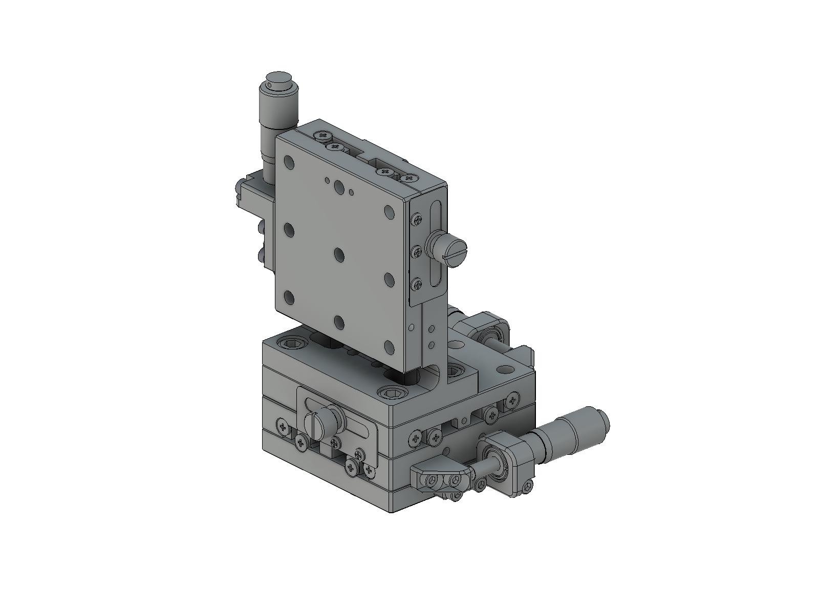 Łożysko EXC 65X65mm, stalowe, stolik osi XYZ, (platforma pionowa) mikrometr boczny, +/-6.5mm, gwinty 1/4-20 — zdjęcie produktu, nr katalogowy TSD-655SLUU