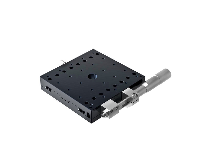Łożysko krzyżowo-rolkowe 120X120mm, aluminiowe, stolik osi X, mikrometr boczny, +/-20mm, gwinty M4 — zdjęcie produktu, nr katalogowy TAM-1201S