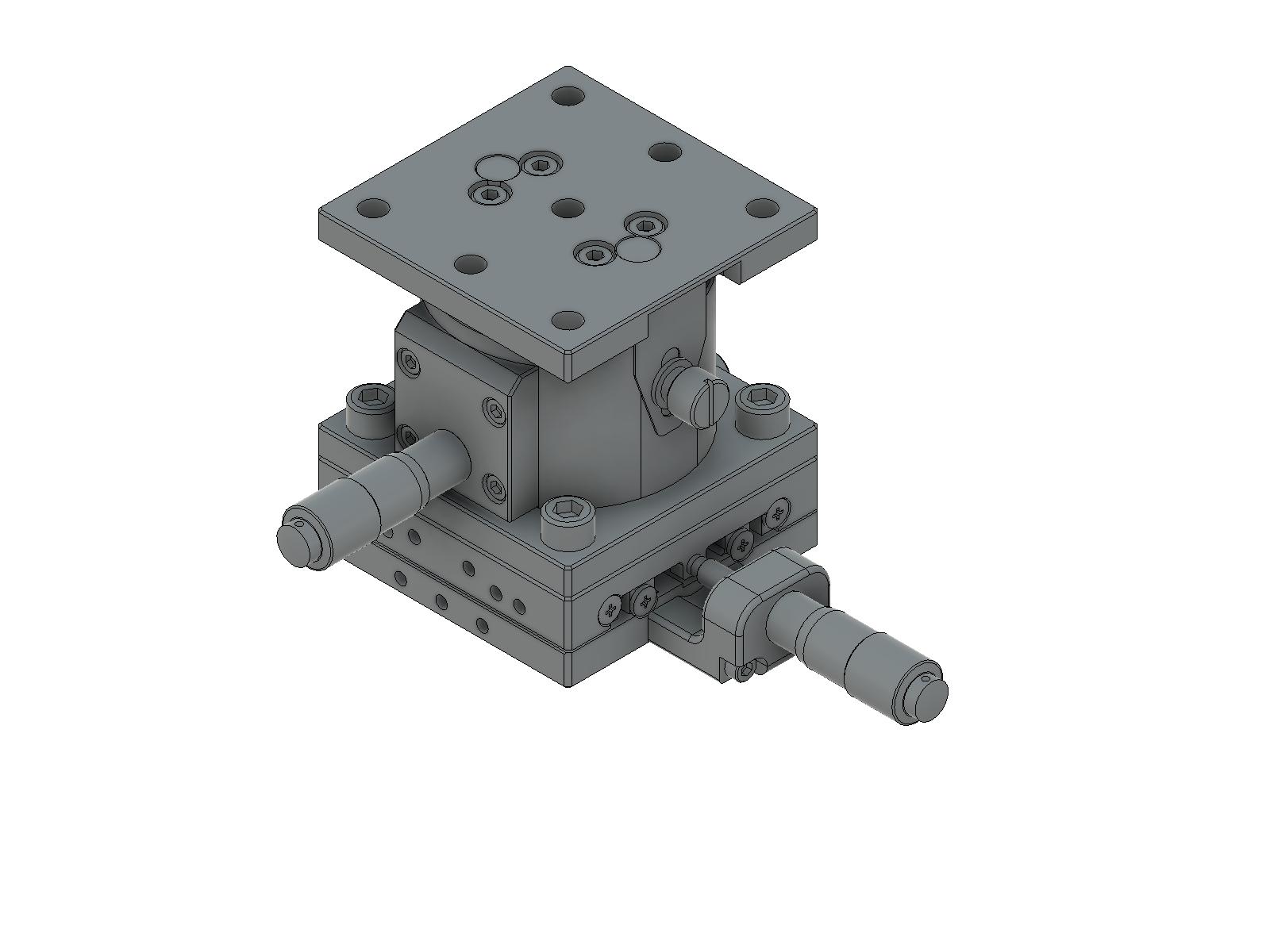 Łożysko EXC 65X65mm, stalowe, stolik osi XZ, centralny mikrometr, +/-6.5/5.0mm, gwinty 1/4-20 — zdjęcie produktu, nr katalogowy TSD-654CUU