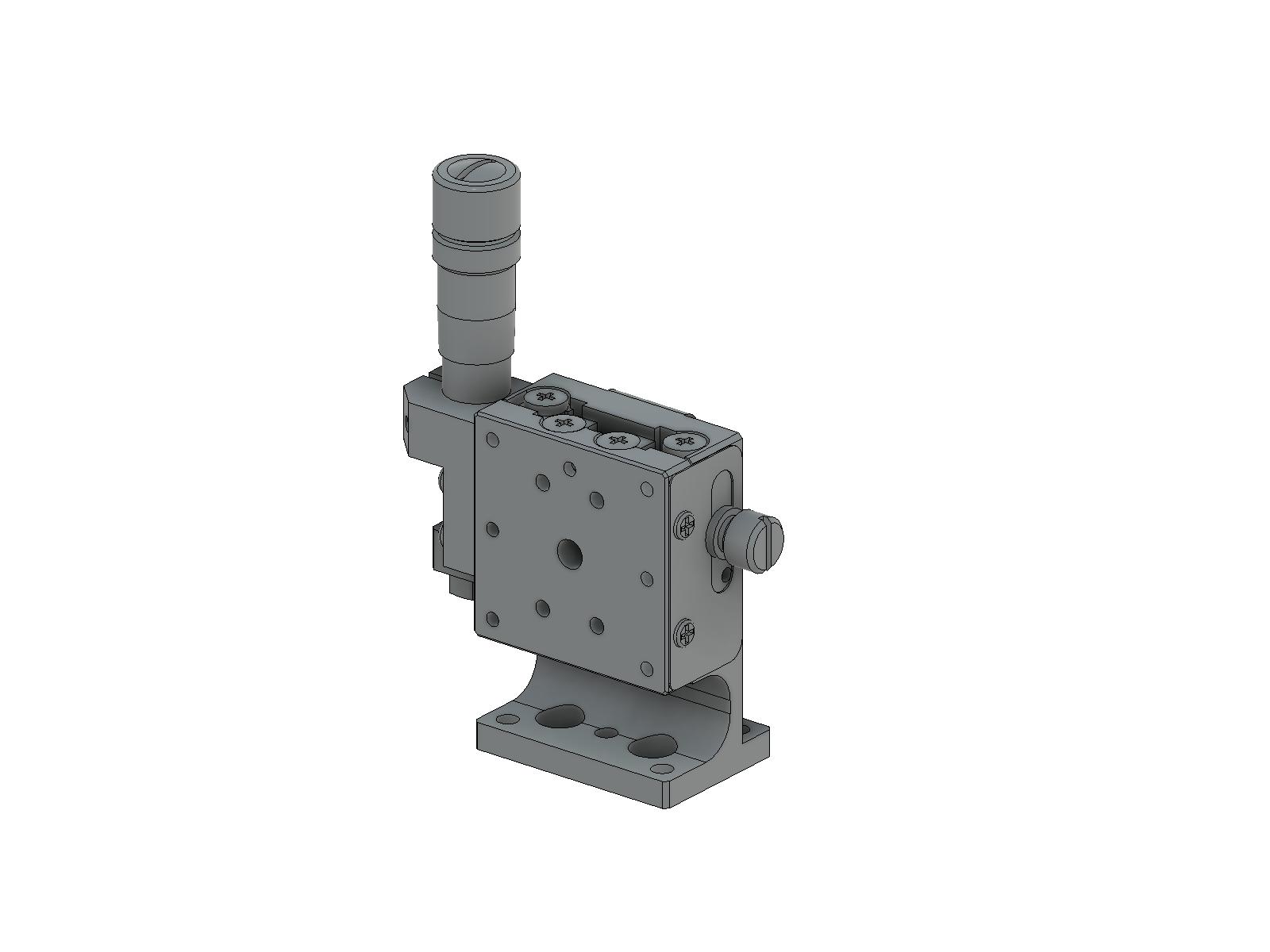 Łożysko EXC 25X25mm, kompatybilne z próżnią, stal nierdzewna, stolik Z-osi, (platforma pionowa/baza pozioma) mikrometr centralny, +/-3mm, gwinty M2 — zdjęcie produktu, nr katalogowy TSDS-253L