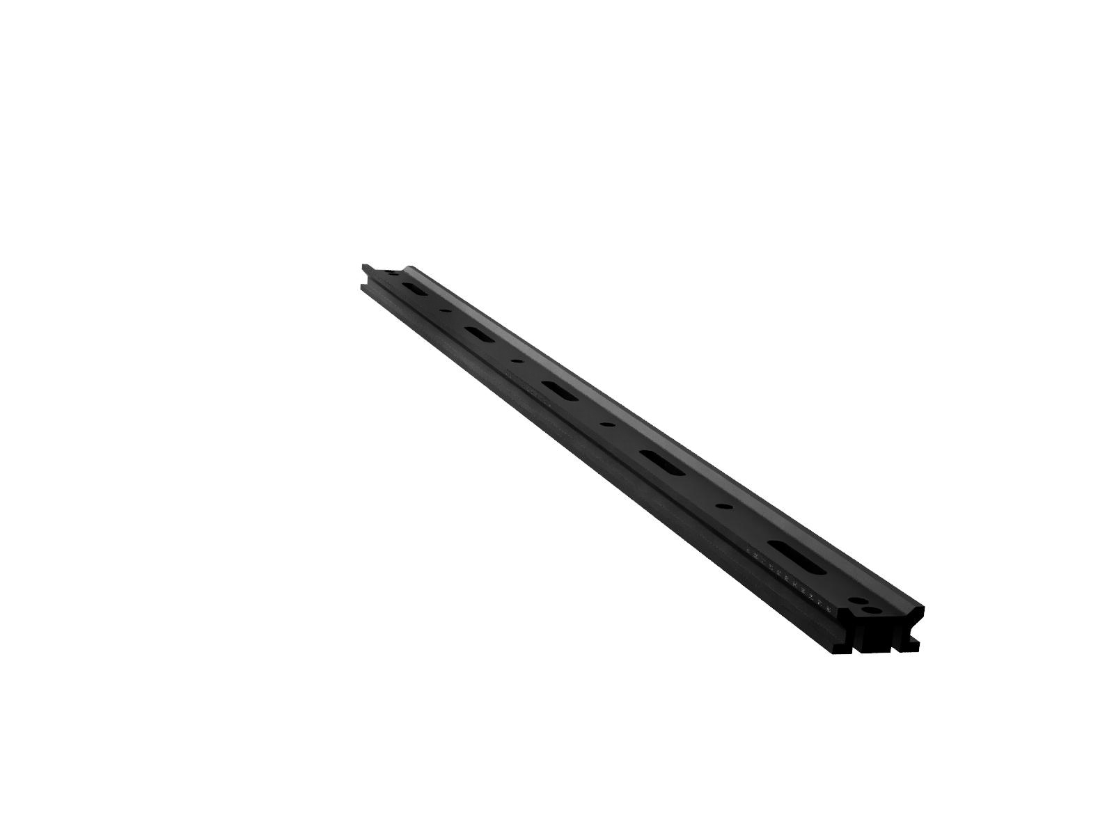 1000mm-długa szyna optyczna z milimetrową skalą, szerokość 50mm, długość slotu M6 x 25mm — zdjęcie produktu, nr katalogowy OBT-1000SH-LMS
