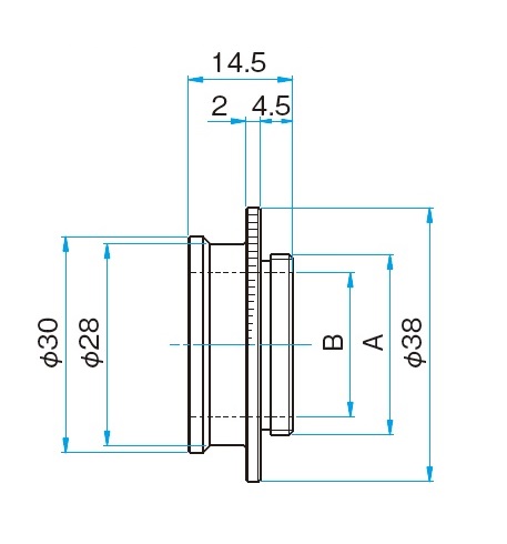 Adapter do strony mikroskopu dla aktuatorów obiektywu z silnikiem krokowym, gwint M20.32 — zdjęcie produktu, nr katalogowy OBL-ADP3-M20.32A