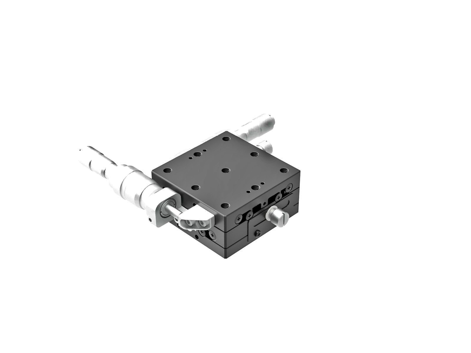 Łożysko EXC 65X65mm, stalowe, stolik XY, boczny mikrometr różnicowy, +/-6.5mm, gwinty 1/4-20, prawoskrętne — zdjęcie produktu, nr katalogowy TSD-652SRDMUU
