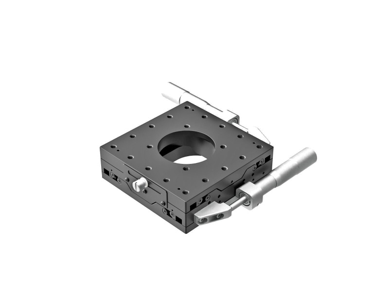 Łożysko EXC 120X120mm, stal, stolik XY, mikrometr boczny, +/-20mm, gwinty M6 — zdjęcie produktu, nr katalogowy TSD-1202SH-M6