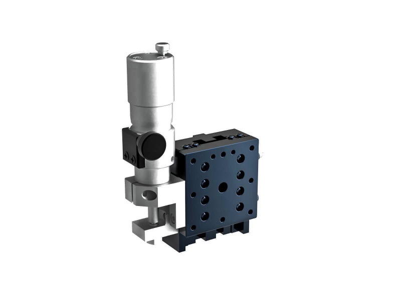 Łożysko krzyżowe 40X40mm, aluminiowe, stolik osi Z, (platforma pionowa/baza pozioma) boczny mikrometr śrubowy submikronowy, +/-6.5mm, gwinty M3 — zdjęcie produktu, nr katalogowy TAM-403LWP