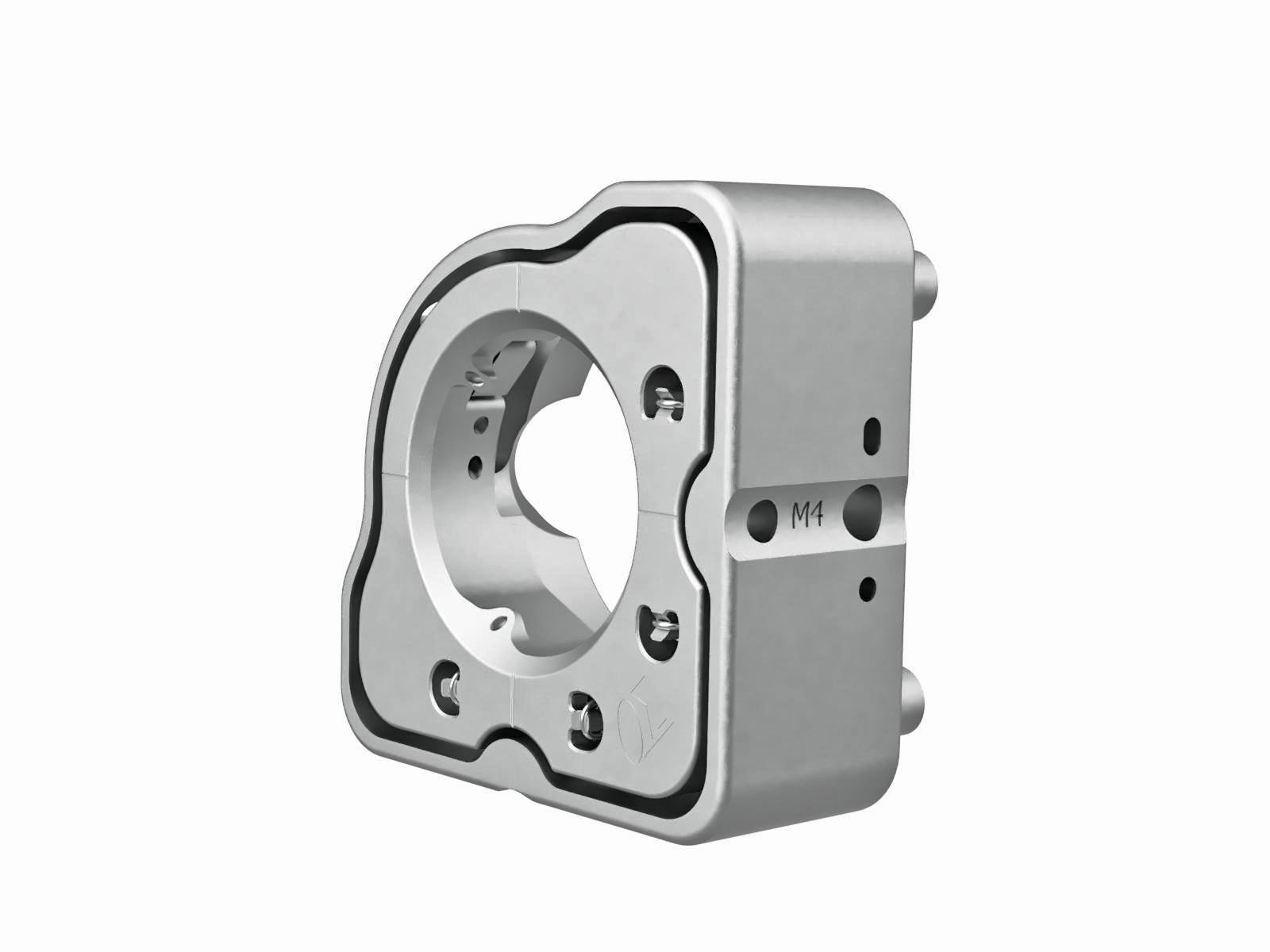 Uchwyt lustrzany 25.4-mm, stal nierdzewna, o wysokiej stabilności, załadunek od tyłu, 3 regulatory sześciokątne — zdjęcie produktu, nr katalogowy MHX-25.4F-R