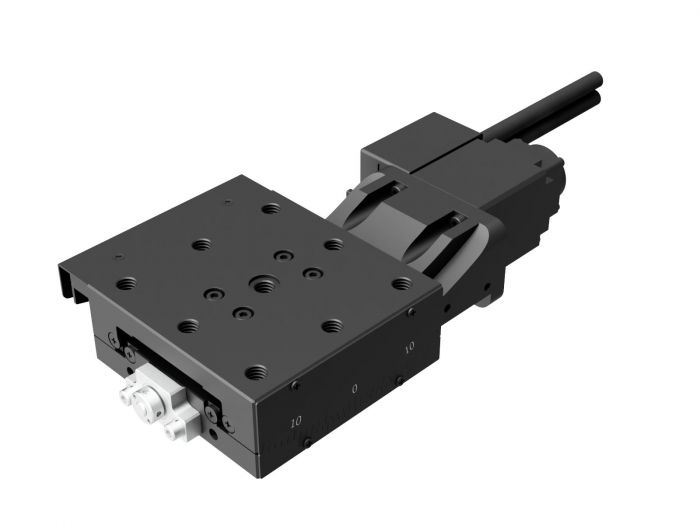 Zmotoryzowany goniometr z przedłużonym prowadzeniem osi α - silnik krokowy 2-fazowy — zdjęcie produktu, nr katalogowy OSMS(RE)-65A100-M6-M2