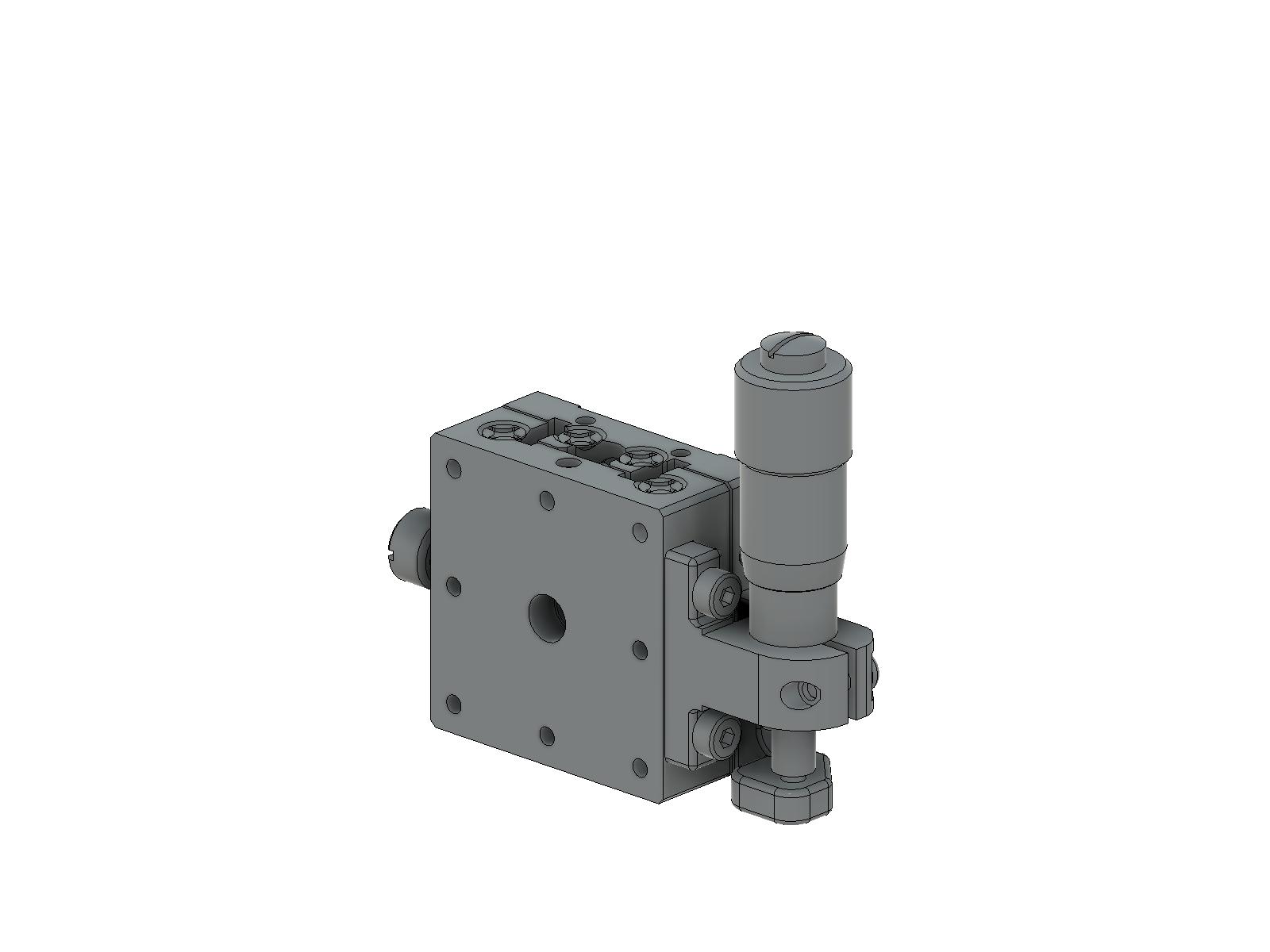 Łożysko EXC 25X25mm, stal nierdzewna, stolik osi Z, (pionowa platforma/baza) mikrometr boczny, +/-3mm, gwinty M2 — zdjęcie produktu, nr katalogowy TSDH-251SZ