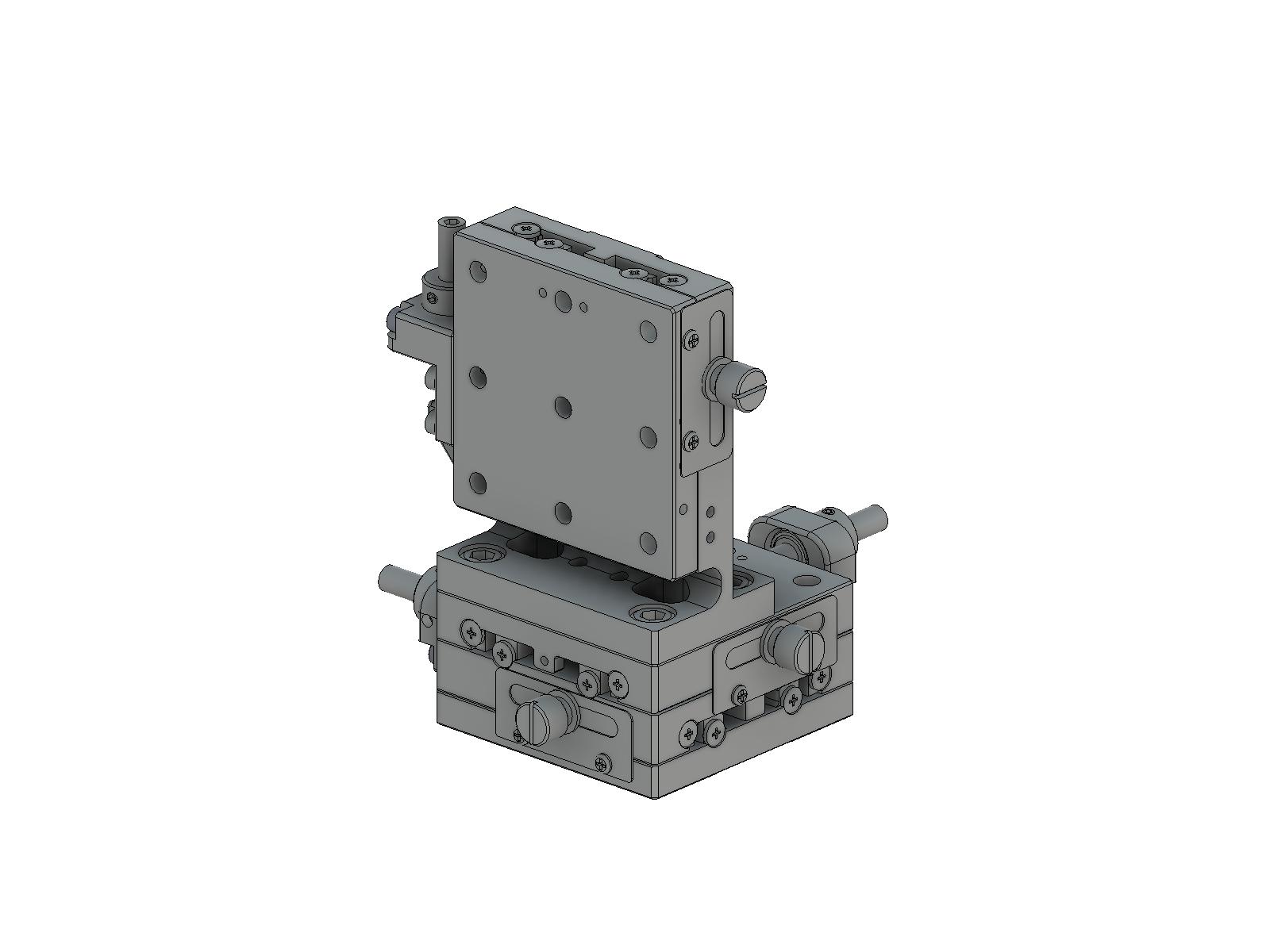 Łożysko EXC 65X65mm, stalowe, stolik osi XYZ, (platforma pionowa) śruba sześciokątna centralna, +/-6.5mm, gwinty 1/4-20 — zdjęcie produktu, nr katalogowy TSD-655CLFPUU