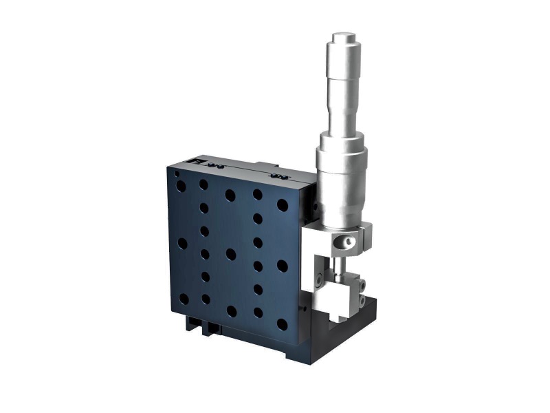 Łożysko krzyżowo-rolkowe 65X65mm, aluminiowe, stolik osi Z, (platforma pionowa/baza pozioma) boczny mikrometr różnicowy, +/-6.5mm, gwinty M6, prawoskrętny — zdjęcie produktu, nr katalogowy TAM-653RLDM-M6