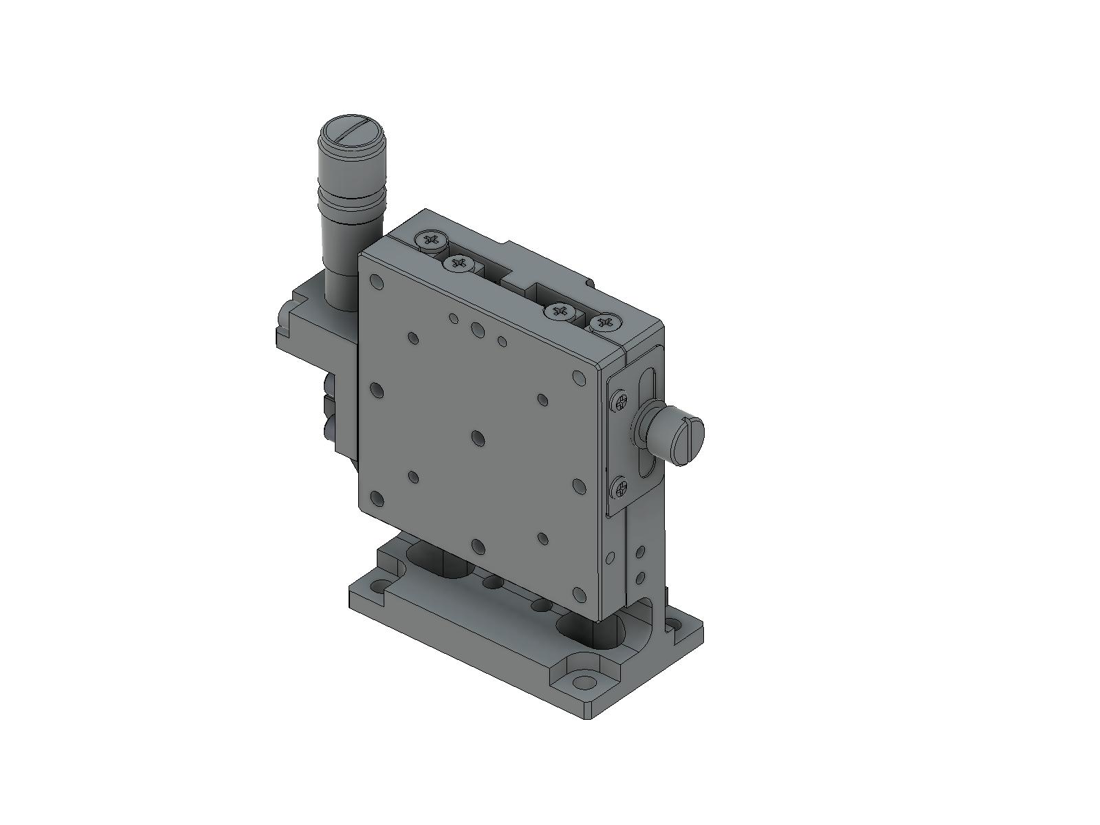 Łożysko EXC 60X60mm, kompatybilne z próżnią, stal nierdzewna, stolik Z-osi, (platforma pionowa/baza pozioma) mikrometr centralny, +/-6.5mm, gwinty M4 — zdjęcie produktu, nr katalogowy TSDS-603L