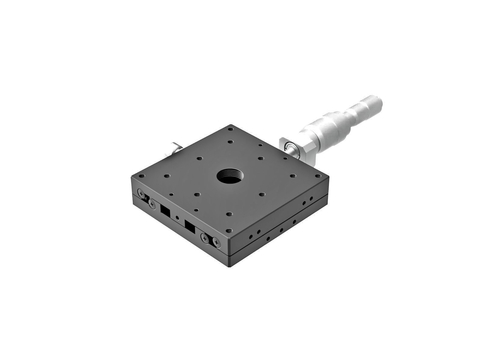 Łożysko EXC 80X80mm, stalowe, stolik osi X, mikrometr centralny różnicowy, +/-6.5mm, gwinty M4 — zdjęcie produktu, nr katalogowy TSD-801CDM