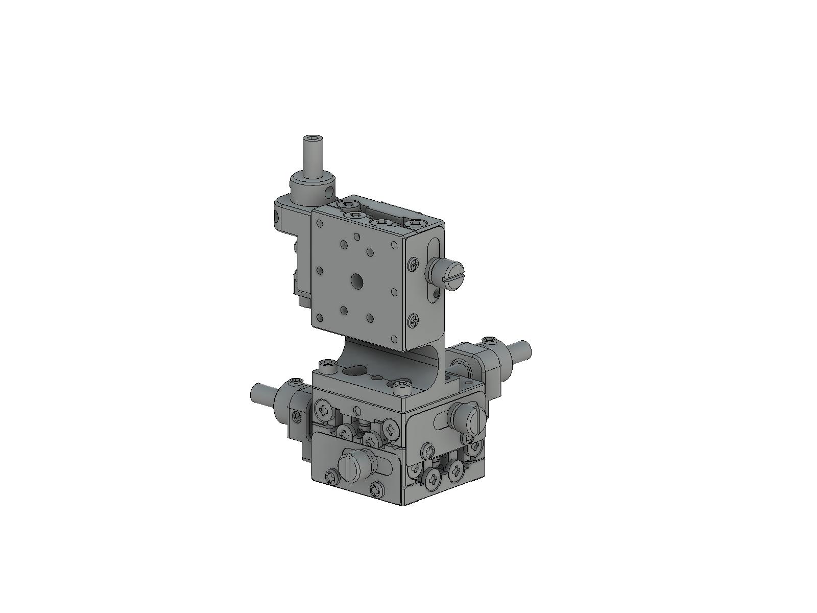 Łożysko EXC 25X25mm, stalowe, stolik XYZ, (platforma pionowa) śruba sześciokątna na środku, +/-3mm, gwint M2 — zdjęcie produktu, nr katalogowy TSD-255CLFP