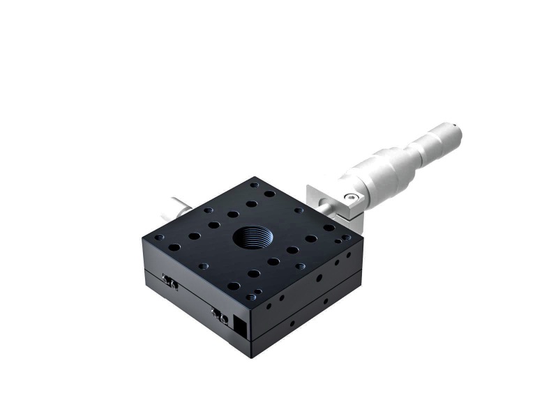 Łożysko krzyżowo-rolkowe 60X60mm, aluminiowe, stolik osi X, boczny mikrometr różnicowy, +/-6.5mm, gwinty M4 — zdjęcie produktu, nr katalogowy TAM-601CDM