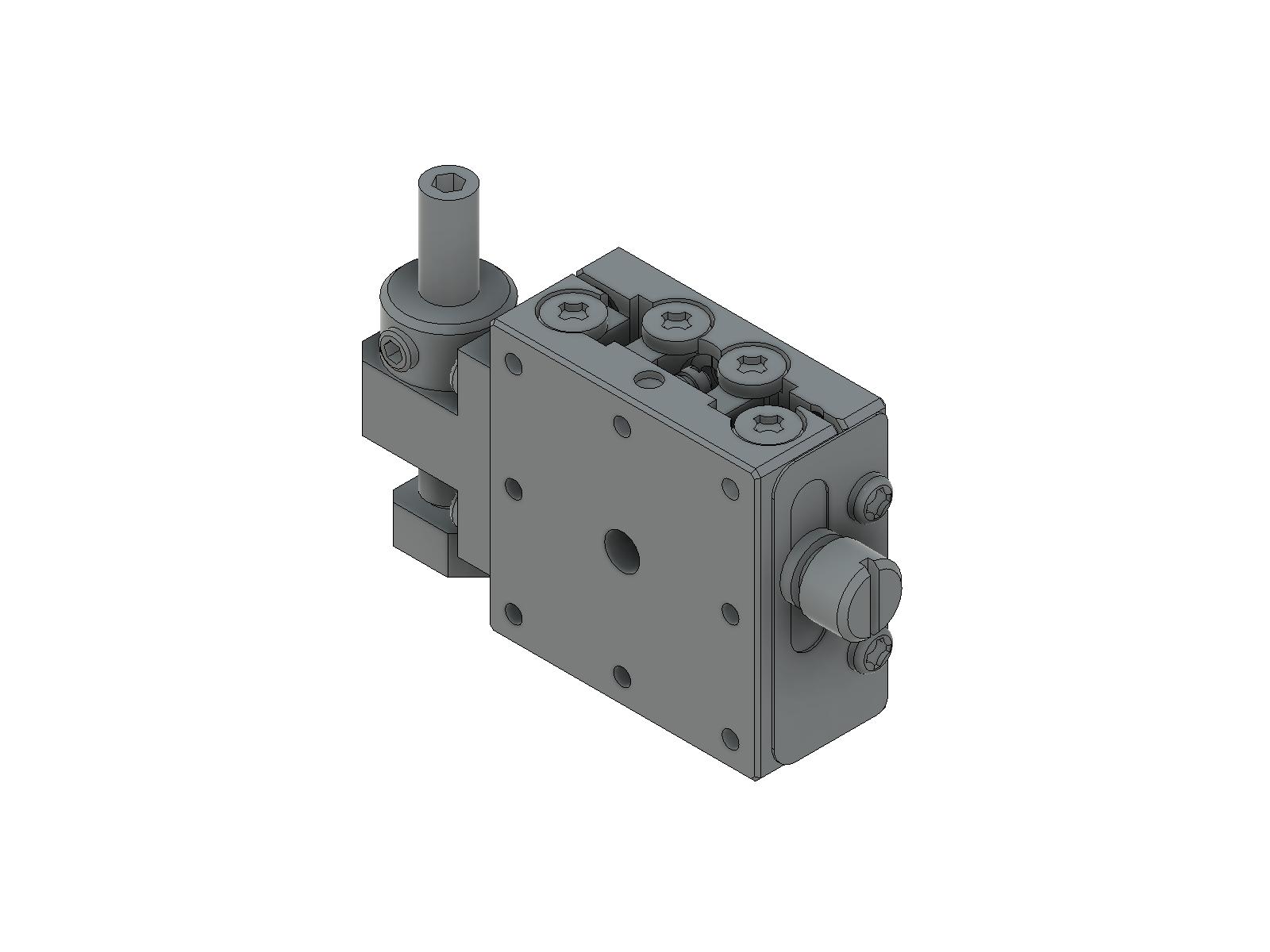Łożysko EXC 25X25mm, stalowe, stolik Z-osi, (pionowa platforma/baza) centralna śruba sześciokątna, +/-3mm, gwint M2, prawoskrętny — zdjęcie produktu, nr katalogowy TSD-251SRZFP