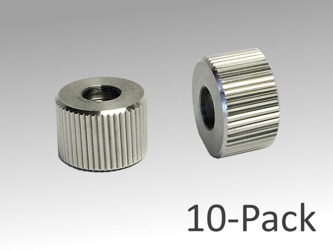Pokretło na Śrubę, M6 X 0.25P Gwint, Stal Nierdzewna, do Śrub Regulacyjnych o Małym Skoku, Średnica 12mm (10-Sztuk) — zdjęcie produktu, nr katalogowy FPSAN-M6-0.25