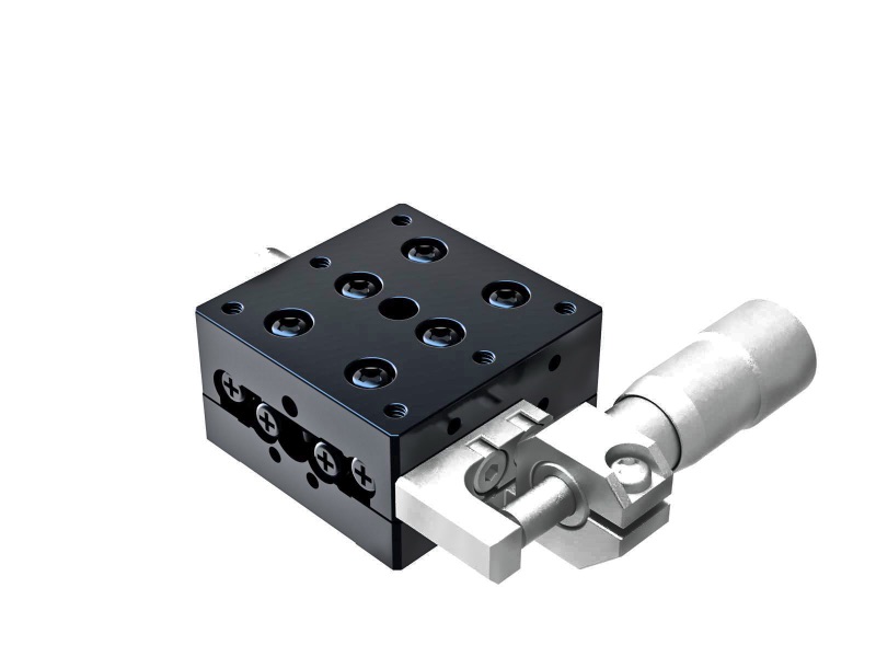 Łożysko kulkowe 25X25mm, aluminiowe, stolik osi X, mikrometr boczny, +/-3mm, gwinty M2 — zdjęcie produktu, nr katalogowy TADC-251S
