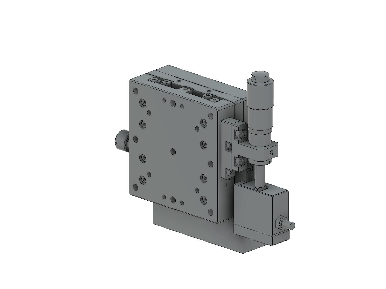 Stolik Z z asystą piezo, 60X60mm, (pionowa platforma/pozioma baza), prawoskrętny regulator +/-6.5mm, gwinty M4 — zdjęcie produktu, nr katalogowy TADC-603RLPA