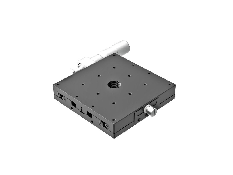 Łożysko EXC 100X100mm, stalowe, stolik osi X, mikrometr boczny, +/-12.5mm, gwinty M4, prawoskrętny — zdjęcie produktu, nr katalogowy TSD-1001SR