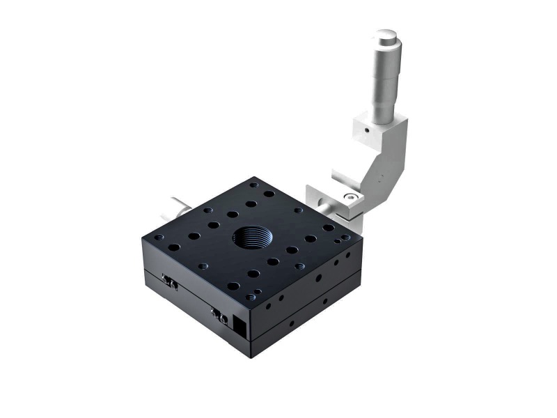 Łożysko krzyżowo-rolkowe 60X60mm, aluminiowe, stolik osi X, centralny mikrometr 90°, +/-6.5mm, gwinty M4 — zdjęcie produktu, nr katalogowy TAM-601CDL