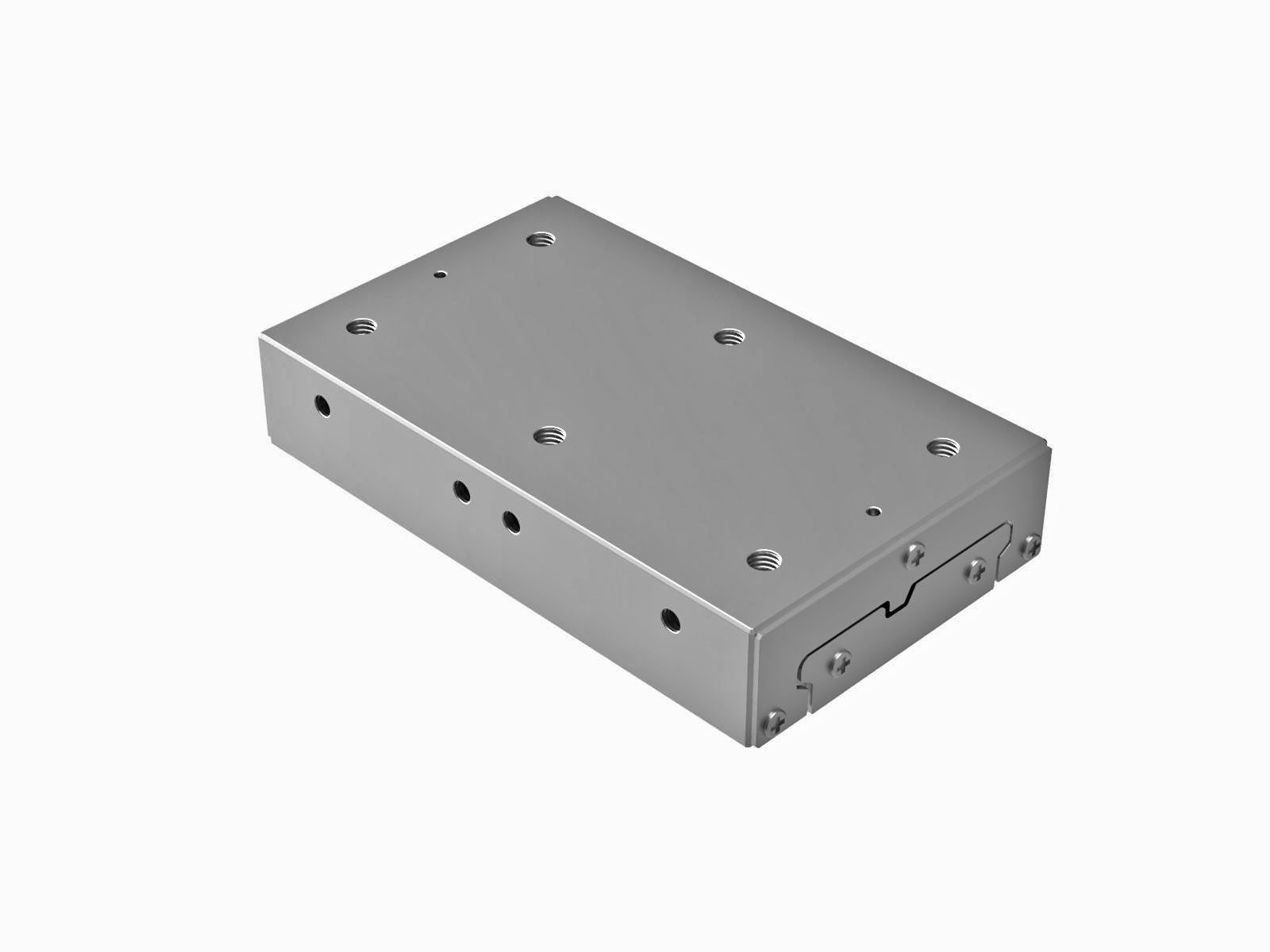 Łożysko EXC 60X100mm, potrójna rząd, ze stali nierdzewnej, suwak w osi X, (swobodne przesuwanie), +/-30mm, gwinty M5 — zdjęcie produktu, nr katalogowy IPWS-F60100
