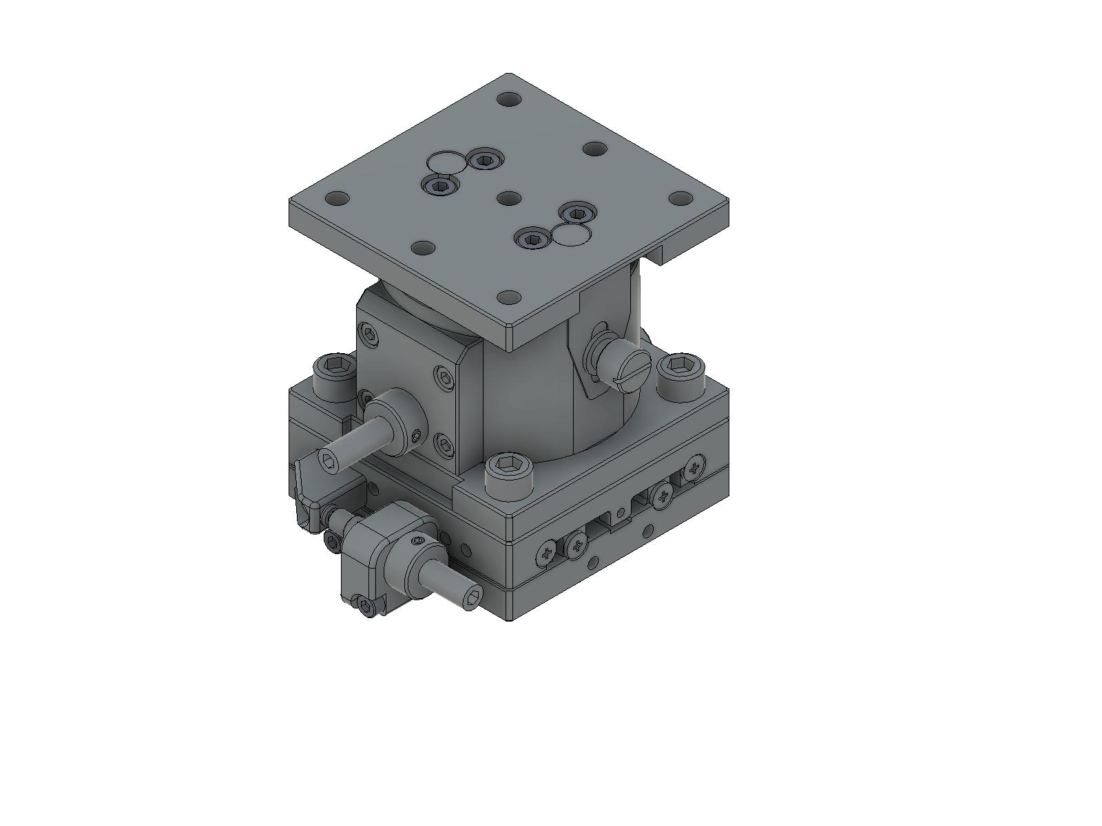 Łożysko EXC 65X65mm, stalowe, stolik osi XZ, boczna śruba sześciokątna, +/-6.5/5.0mm, gwinty M6 — zdjęcie produktu, nr katalogowy TSD-654SFP-M6