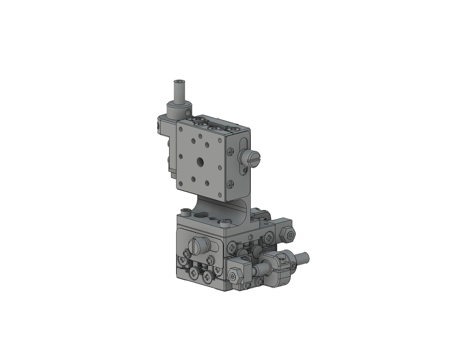 Łożysko EXC 25X25mm, stalowe, stolik XYZ, (platforma pionowa) śruba sześciokątna boczna, +/-3mm, gwint M2 — zdjęcie produktu, nr katalogowy TSD-255SLFP