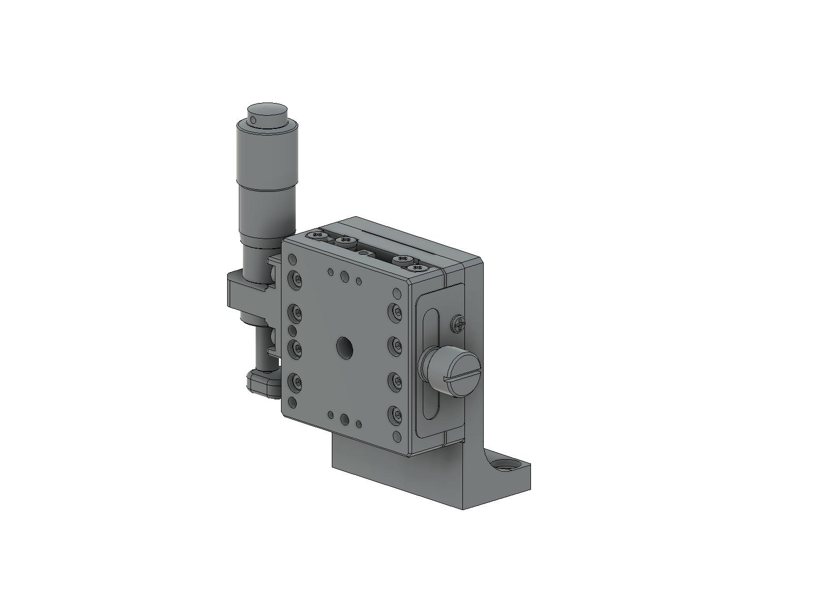 Łożysko kulkowe 40X40mm, aluminiowe, stolik Z, (pionowa platforma/podstawa pozioma) mikrometr boczny, +/-6.5mm, gwinty M3 — zdjęcie produktu, nr katalogowy TADC-403L