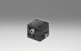 Prowadnica jaskółczy ogon 15X15mm, mosiężne, stolik XY, śruba prowadząca centralna, +/-2mm, gwinty M2 — zdjęcie produktu, nr katalogowy TASB-152