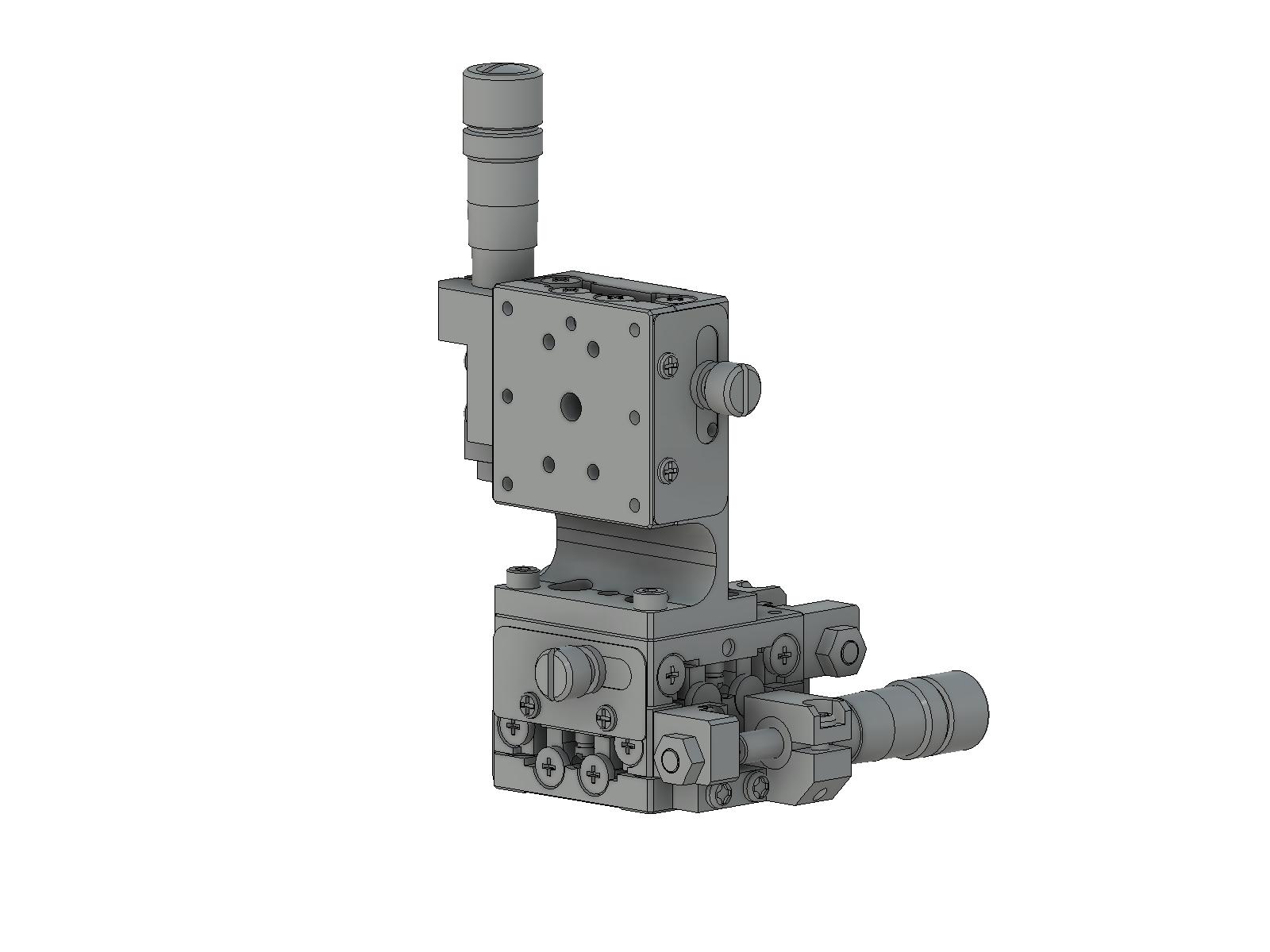 Łożysko EXC 25X25mm, kompatybilne z próżnią, ze stali nierdzewnej, stolik o osi XYZ, (pionowa platforma) mikrometr boczny, +/-3mm, gwinty M2 — zdjęcie produktu, nr katalogowy TSDS-255SL