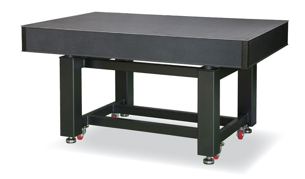 Blat i rama stołu optycznego 8'x4', 36" H, stały poziom, izolacja elastomerowa, otwór centralny 75mm, gwint 1/4-20. — zdjęcie produktu, nr katalogowy OSDVIO-R-2412CE-300t(900H)