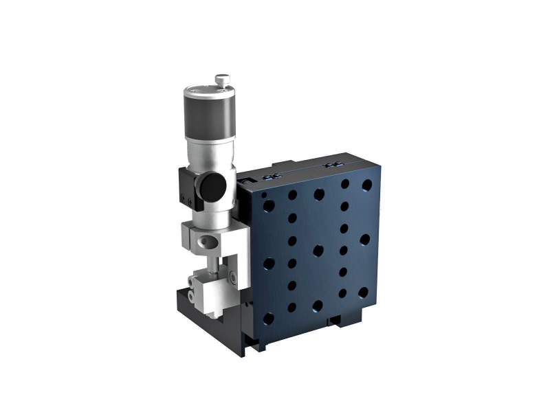 Łożysko krzyżowo-rolkowe 65X65mm, aluminiowe, stolik osi Z, (platforma pionowa/baza pozioma) boczny mikrometr śrubowy sub-mikronowy, +/-6.5mm, gwinty M6 — zdjęcie produktu, nr katalogowy TAM-653LWP-M6