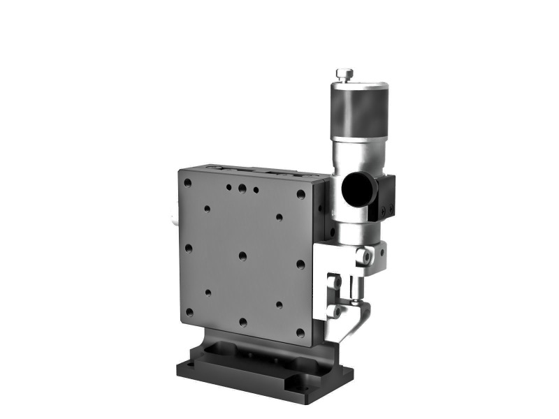 Łożysko EXC 60X60mm, stalowe, stolik Z-Axis, (platforma pionowa/baza pozioma) mikrometr śrubowy sub-mikronowy, +/-6.5mm, gwinty M4, prawoskrętny — zdjęcie produktu, nr katalogowy TSD-603RLWP