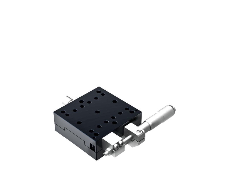 Łożysko krzyżowe 65X65mm, aluminiowe, stolik osi X, boczny mikrometr, +/-12.5mm, gwint M6 — zdjęcie produktu, nr katalogowy TAM-651S25-M6