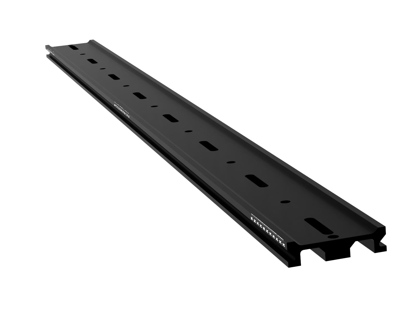 1500mm-długa szyna optyczna z milimetrową skalą, szerokość 100mm, długość slotu M6 x 25mm — zdjęcie produktu, nr katalogowy OBT-1500LH-LMS