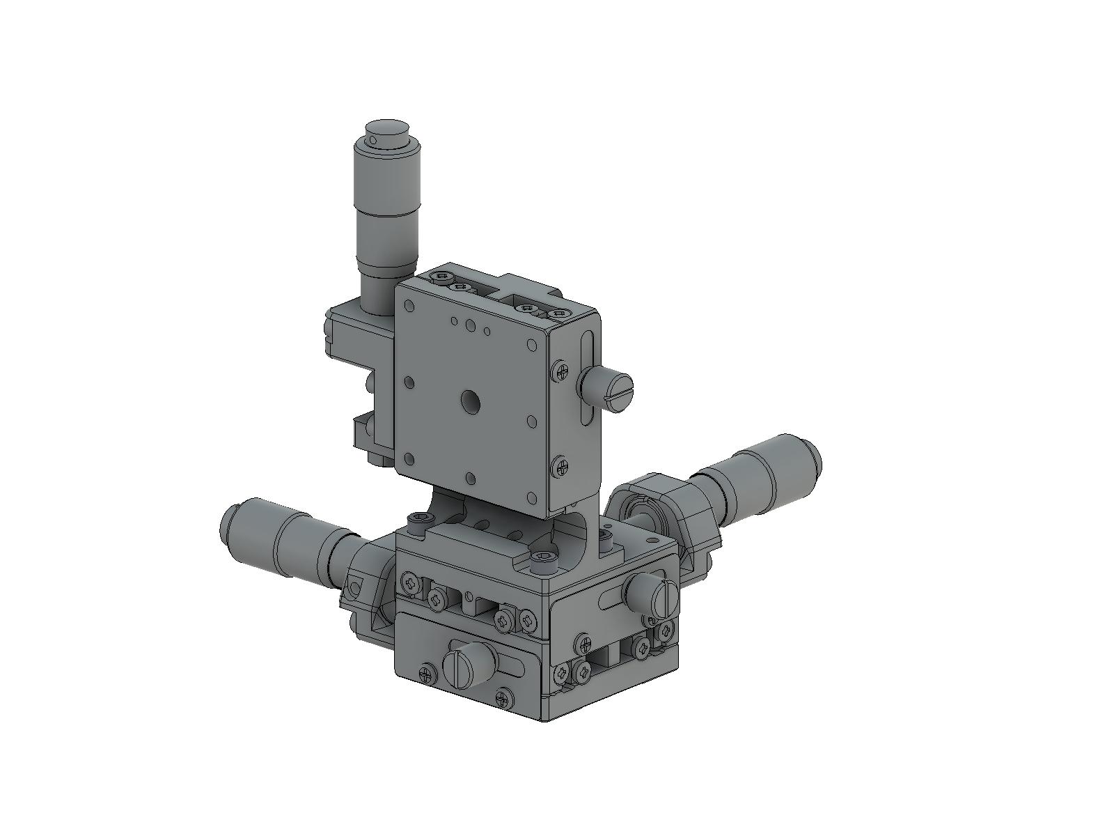 Łożysko EXC 40X40mm, stalowe, stolik XYZ, (platforma pionowa) mikrometr na środku, +/-6.5mm, gwint M3 — zdjęcie produktu, nr katalogowy TSD-405CL