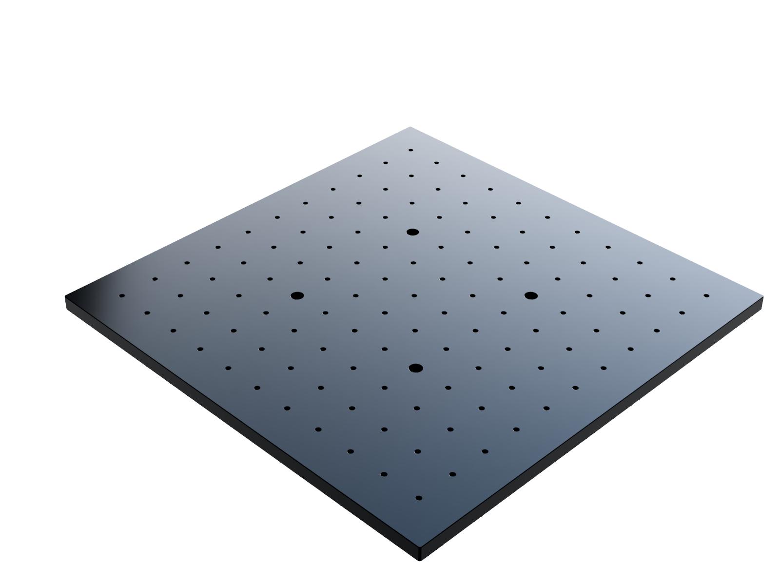 Platforma podnośnika laboratoryjnego 300X300mm, aluminiowa, gwinty M4 — zdjęcie produktu, nr katalogowy LJP-300