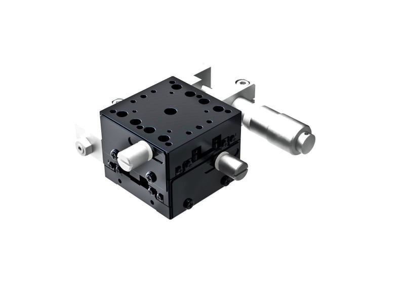 Łożysko krzyżowe 40X40mm, aluminiowe, stolik XY, boczny mikrometr, +/-6.5mm, gwinty M3, prawoskrętny — zdjęcie produktu, nr katalogowy TAM-402SR