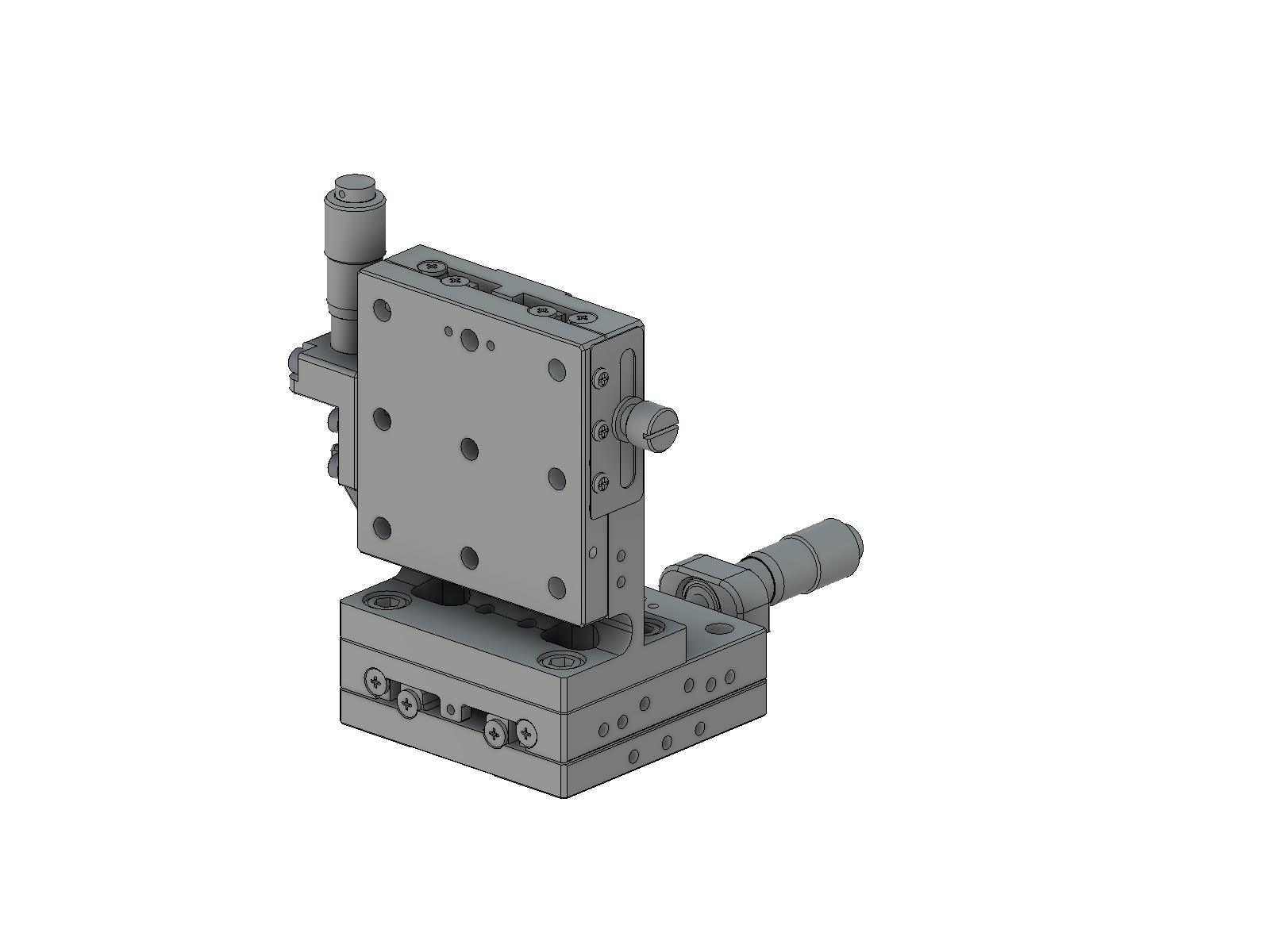 Łożysko EXC 65X65mm, stalowe, stolik osi XZ, (platforma pionowa) mikrometr centralny, +/-6.5mm, gwinty 1/4-20 — zdjęcie produktu, nr katalogowy TSD-654CLUU