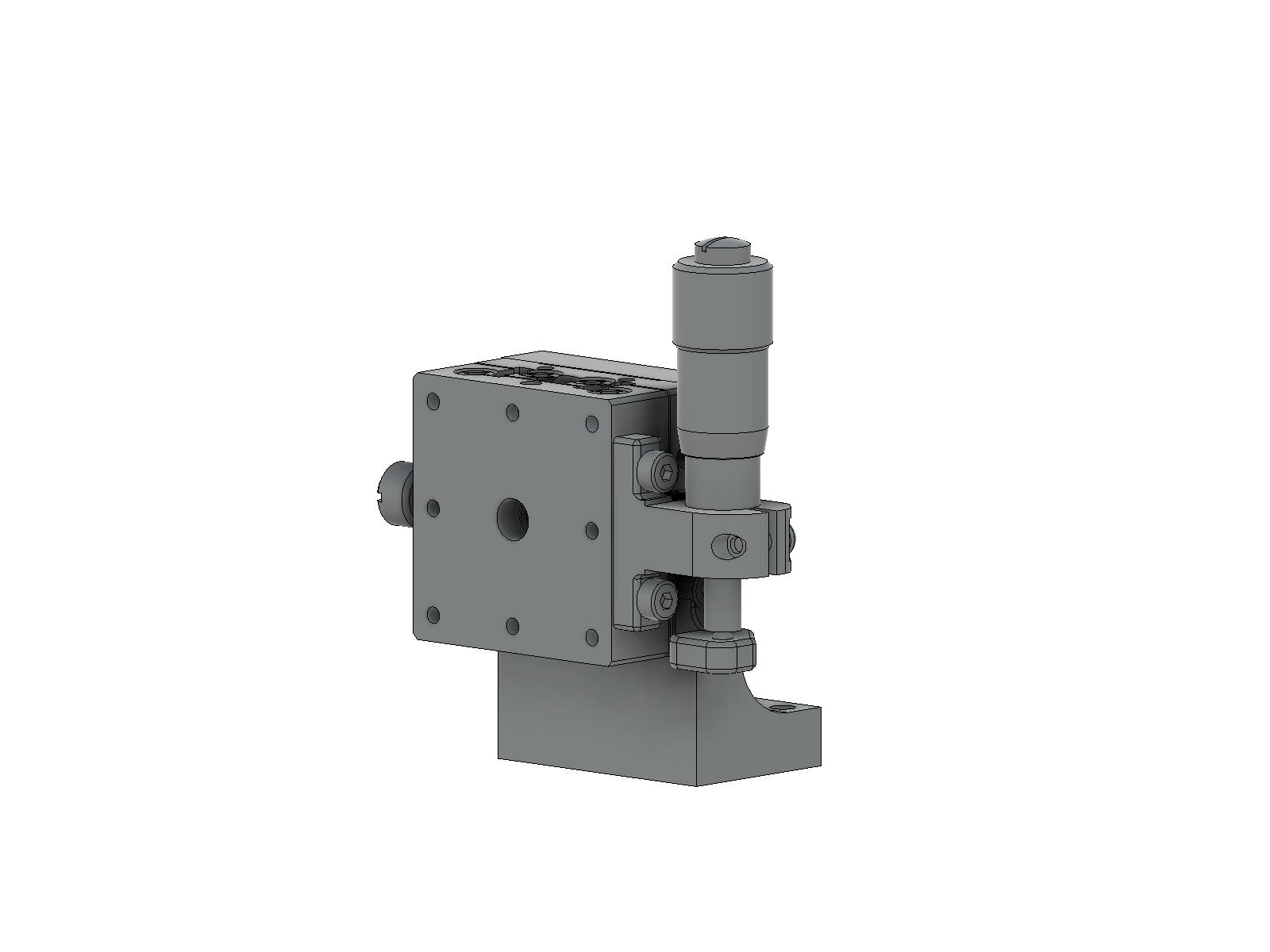Łożysko EXC 25X25mm, ze stali nierdzewnej, stolik Z-osi, (pionowa platforma/horyzontalna baza) boczny mikrometr, +/-3mm, gwint M2 — zdjęcie produktu, nr katalogowy TSDH-253L