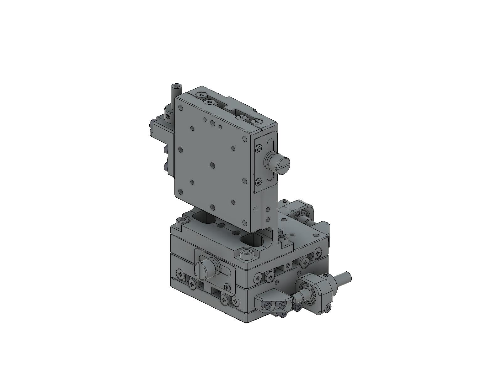 Łożysko EXC 60X60mm, stalowe, stolik osi XYZ, (platforma pionowa) śruba sześciokątna boczna, +/-6.5mm, gwinty M4 — zdjęcie produktu, nr katalogowy TSD-605SLFP