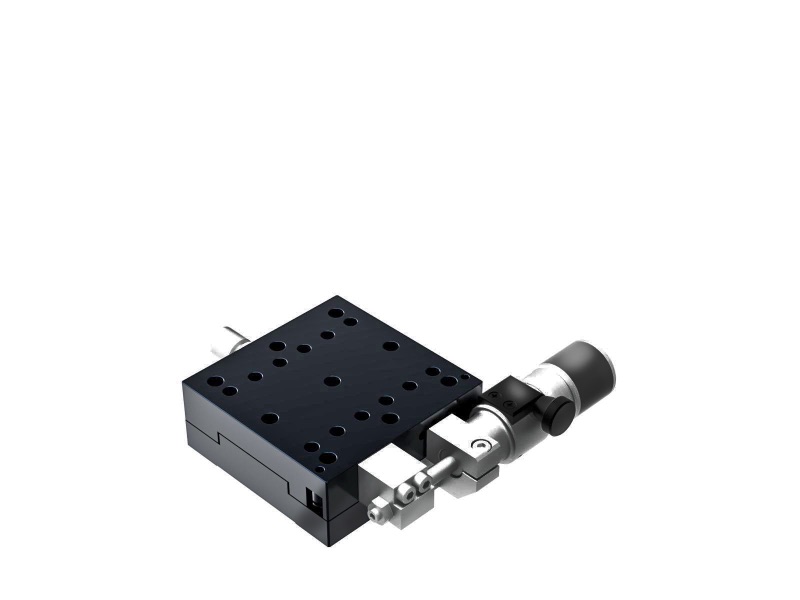 Łożysko krzyżowo-rolkowe 65X65mm, aluminiowe, stolik osi X, boczny mikrometr śrubowy sub-mikronowy, +/-6.5mm, gwinty M6 — zdjęcie produktu, nr katalogowy TAM-651SWP-M6