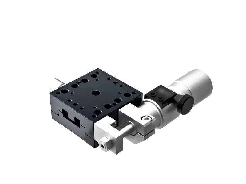 Łożysko krzyżowe 40X40mm, aluminiowe, stolik osi X, mikrometr boczny z śrubą mikro-wrzecionową, +/-6.5mm, gwinty 6-32 — zdjęcie produktu, nr katalogowy TAM-401SWPUU