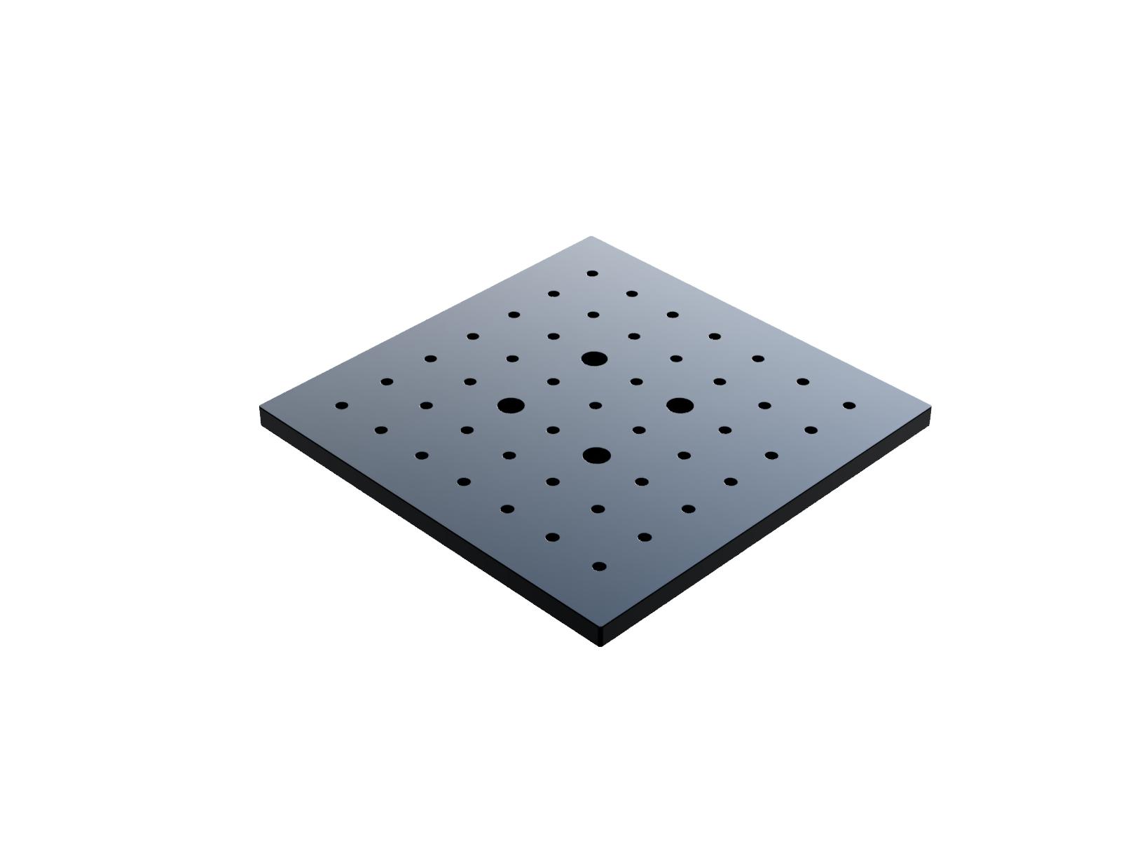 Platforma podnośnika laboratoryjnego 200X200mm, aluminiowa, gwinty M6 — zdjęcie produktu, nr katalogowy LJP-200-M6